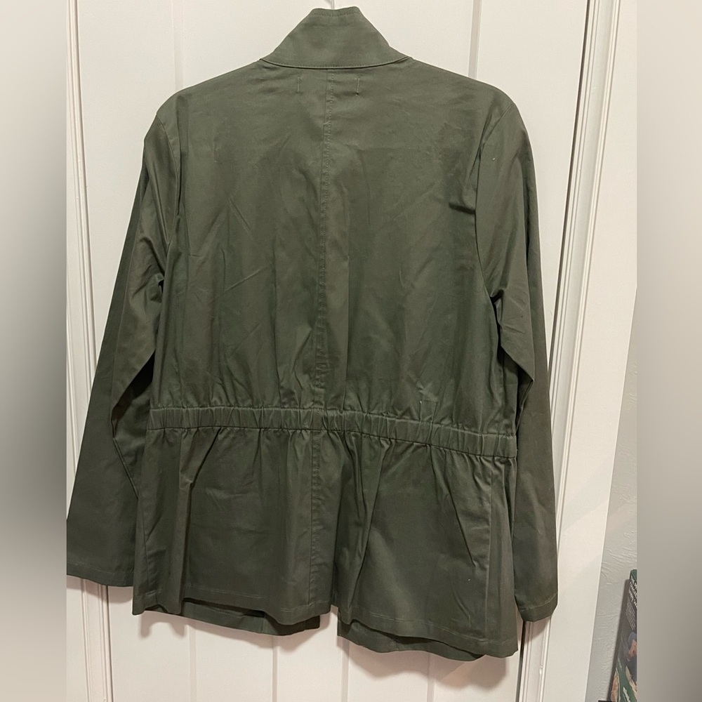 Croft & Barrow - olive green jacket with snap front - size Medium - Picture 3 of 4